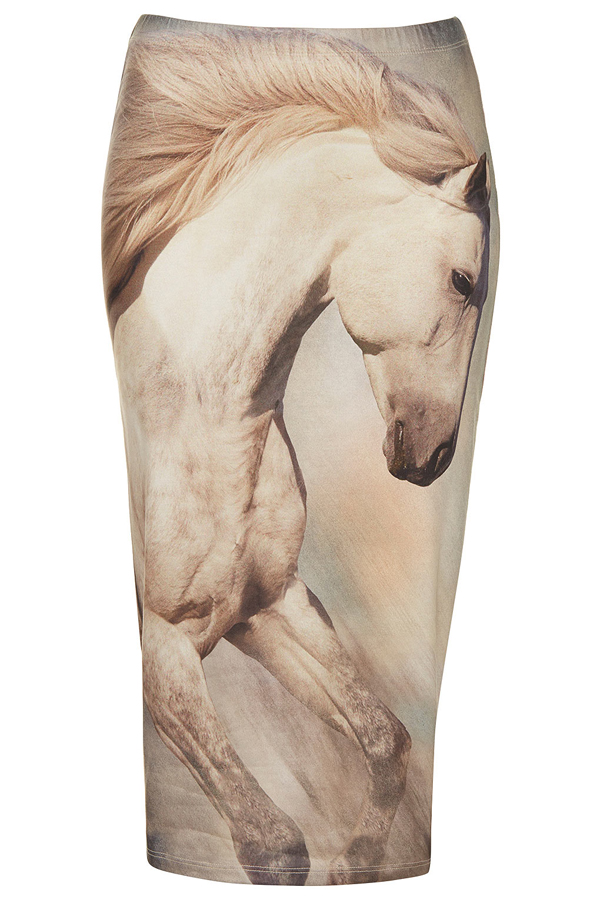 Horse Print Tube Skirt