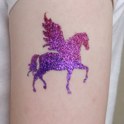 paarden glitter tattoo